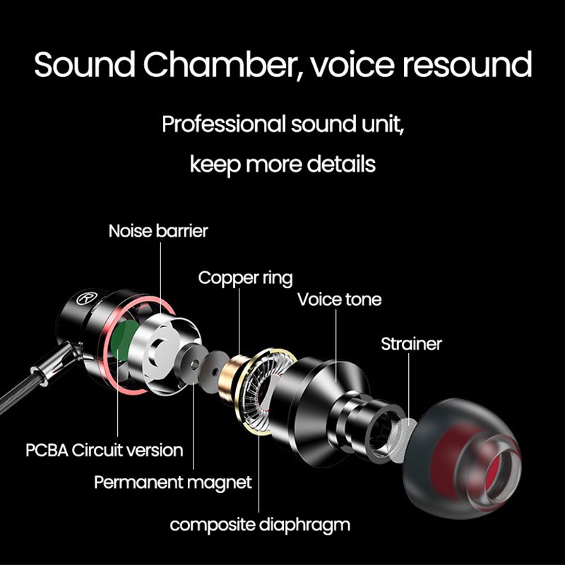 Tai Nghe Nhét Tai Kim Loại Loại c 3.5mm Chống Nước Có Mic
