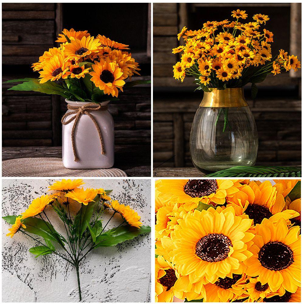 Bó Hoa Hướng Dương Vàng Giả 13 / 20 Bông Trang Trí