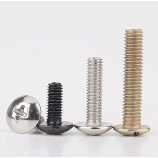 Ốc Vít Đầu Nấm Lớn Bằng Thép Carbon Màu Đen / Niken M3M4M5M6 Chuyên Dụng