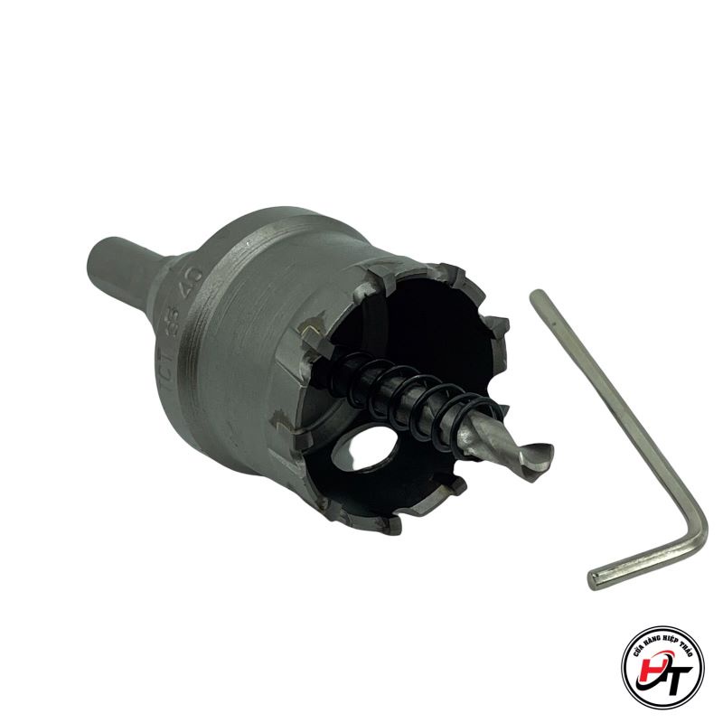 Mũi khoét sắt khoan lỗ tròn inox gỗ cao cấp đầu hợp kim TCT 32mm - 100mm KHKD32100