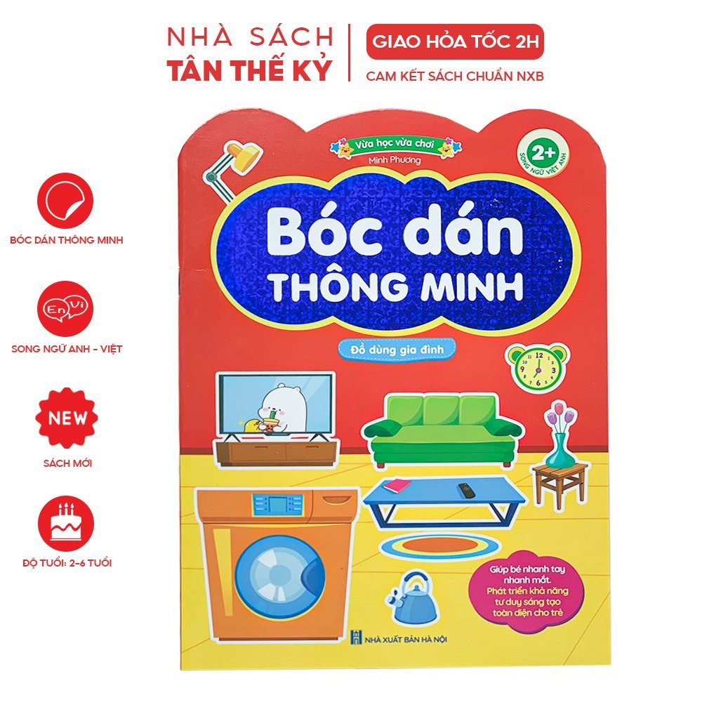 Sách - Bóc dán thông minh vừa học vừa chơi phát triển sáng tạo song ngữ Việt Anh (Lẻ cuốn)