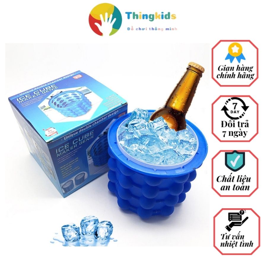 Cốc làm đá silicol thông minh có nắp đậy tiệt trùng - Thingkids