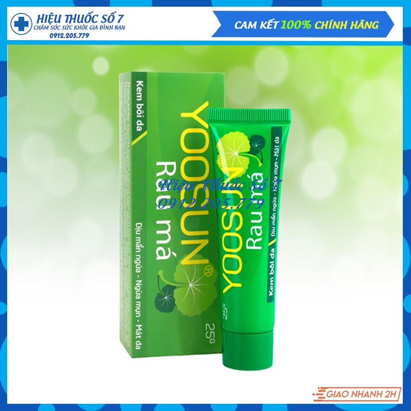 Yoosun rau má 25g, Kem bôi ngứa da tay, Rôm sảy làm dịu mát da (Date mới)