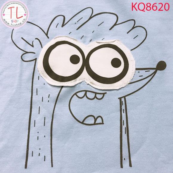 Quần áo trẻ em - Sét bộ chú rigby đáng yêu cho bé - Thời trang trẻ em - Bộ bé trai - Bộ bé gái