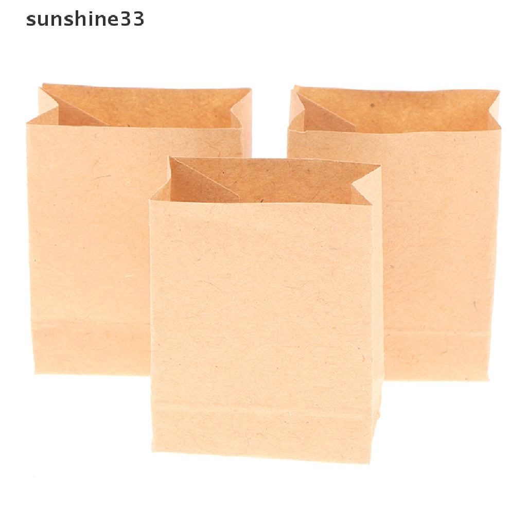 Bộ 5 Túi Giấy Đựng Bánh Mì Tỉ Lệ 1: 12 Trang Trí Nhà Búp Bê