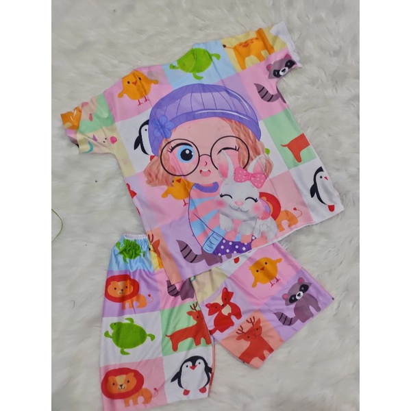 Bộ tay ngắn quần đùi thun lạnh 3d thái cho bé (size đại)