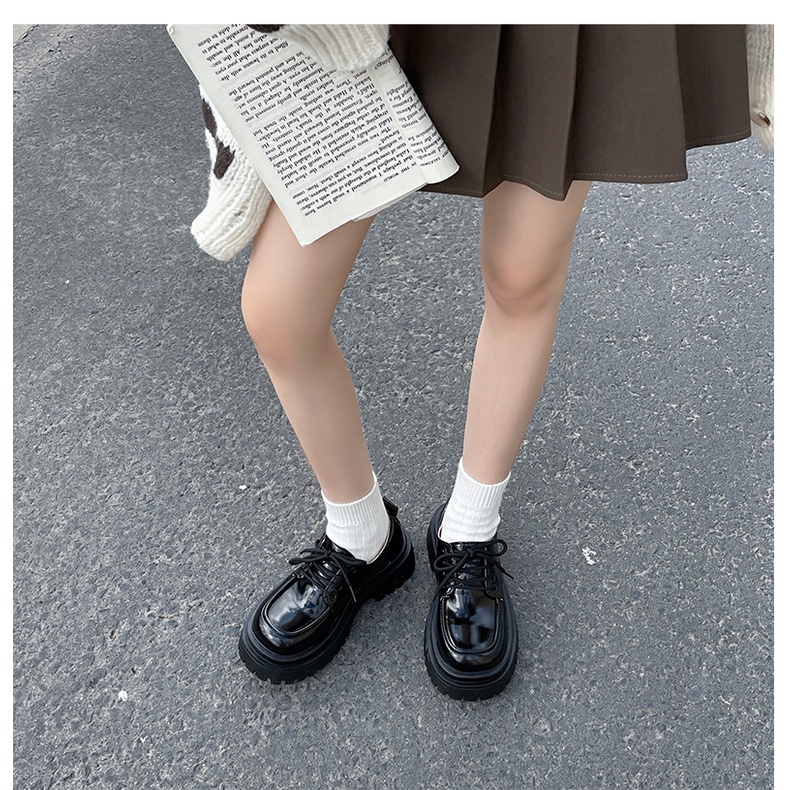 Giày Oxfod nữ - Giày da cột dây nữ phong cách ulzzang chuẩn hàng quảng châu
