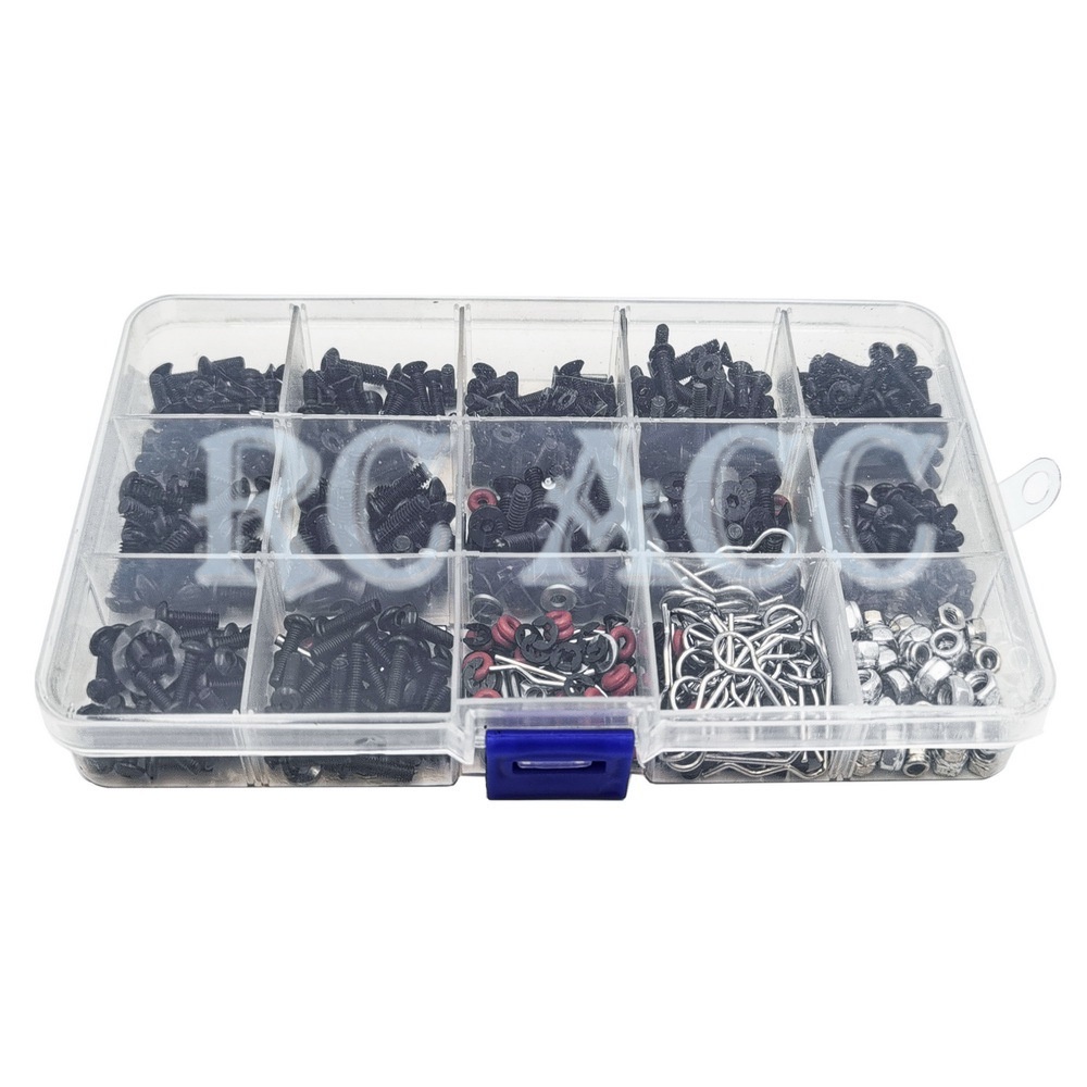 Bộ 500 Ốc Vít Sửa Chữa Cho Xe Điều Khiển Từ Xa 1/10 1/8 HSP Traxxas Trx4 Tamiya HPI Kyosho D90 SCX10