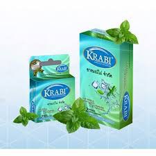 (Hộp12 cái) Bao cao su Krabi Siêu mỏng/ Hương bạc hà – Ultrathin Cool Krabi Premium Condoms (CHÍNH HÃNG)