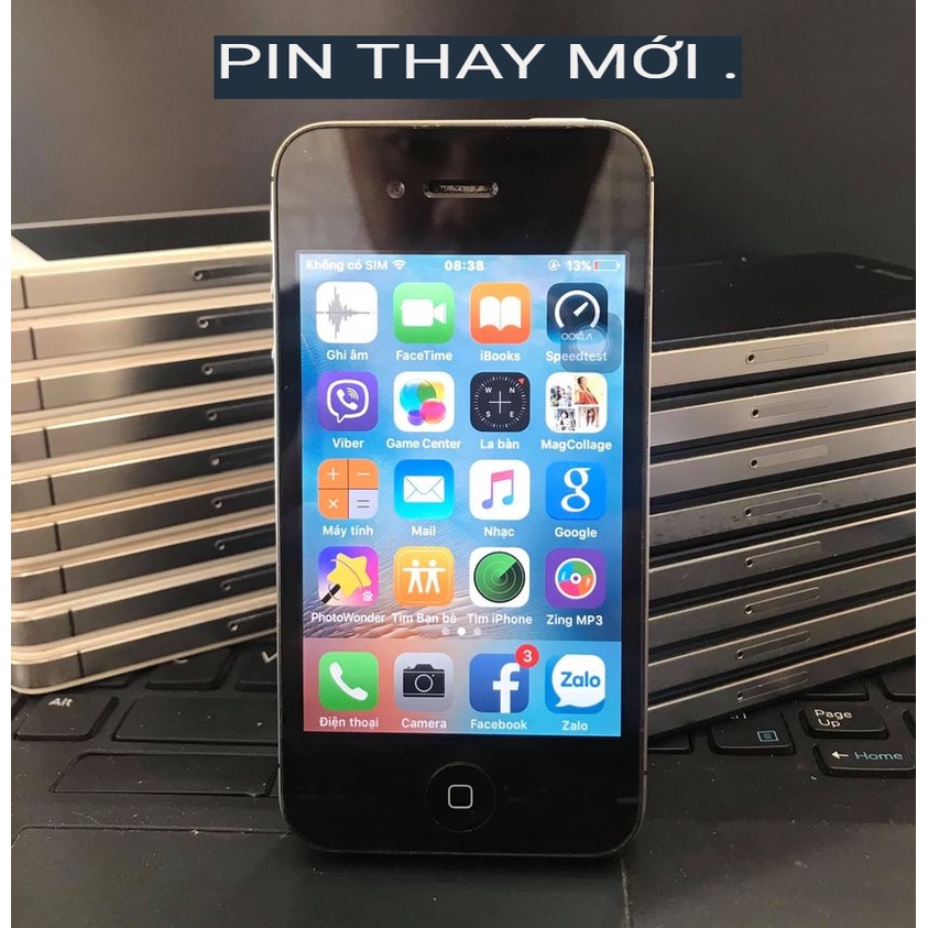 ĐT cũ giá rẻ i- phone 4s qt,Bh 3 tháng,full chức năng(tặng cáp và dán sẵn cường lực)