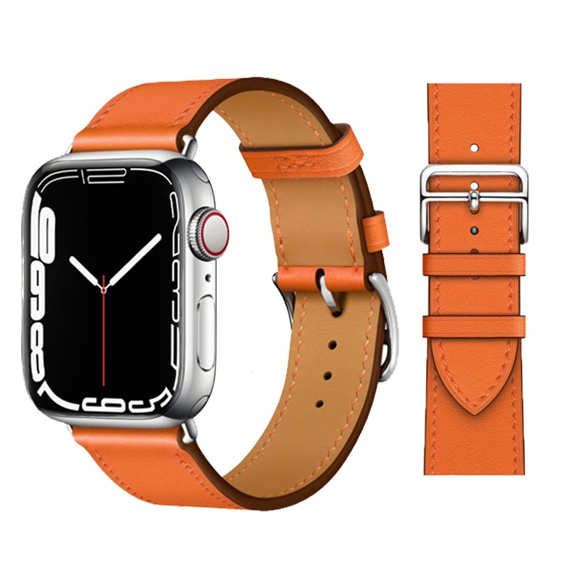 Dây Đeo Da Cho Đồng Hồ Smart Watch Series 7 6 5 4 3 Se 45mm 41mm 40mm 38mm 42mm