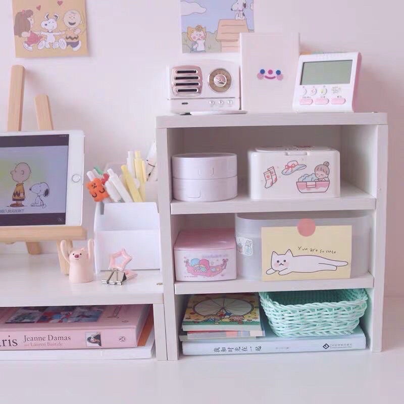 Kệ để máy tính 2 tầng ❤️❤️ Freeship kệ để bàn lắp ghép