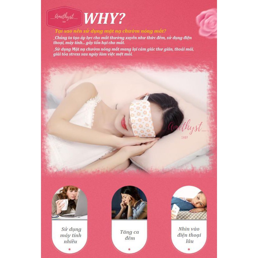 LẺ 1 Miếng Mặt Nạ Mắt MEIBU Chườm Nóng Heating Eyes Mask - Chống Mỏi Mắt, Thư Giãn Tối Đa