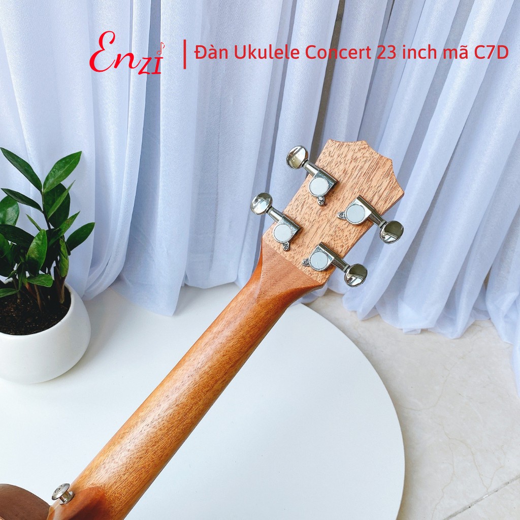 Đàn ukulele concert Enzi C7D size 23 inch giá rẻ chất lượng, khóa đúc cao cấp