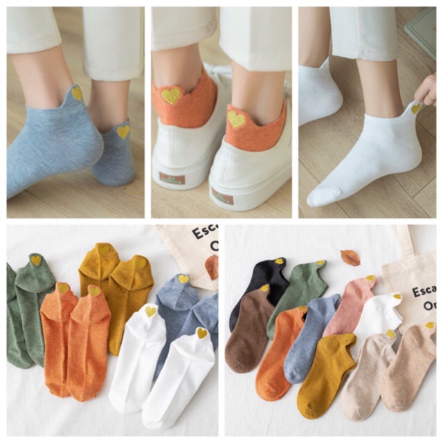 VỚ TẤT THÊU GÓT TRÁI TIM NGỌT NGÀO SWEETHEART