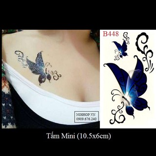 Xăm dán Tattoo bướm B448