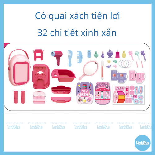 Đồ Chơi Trang Điểm Bộ Đồ Chơi Nhập Vai BOWA 8252 - 32 chi tiết - Mini Make up toys