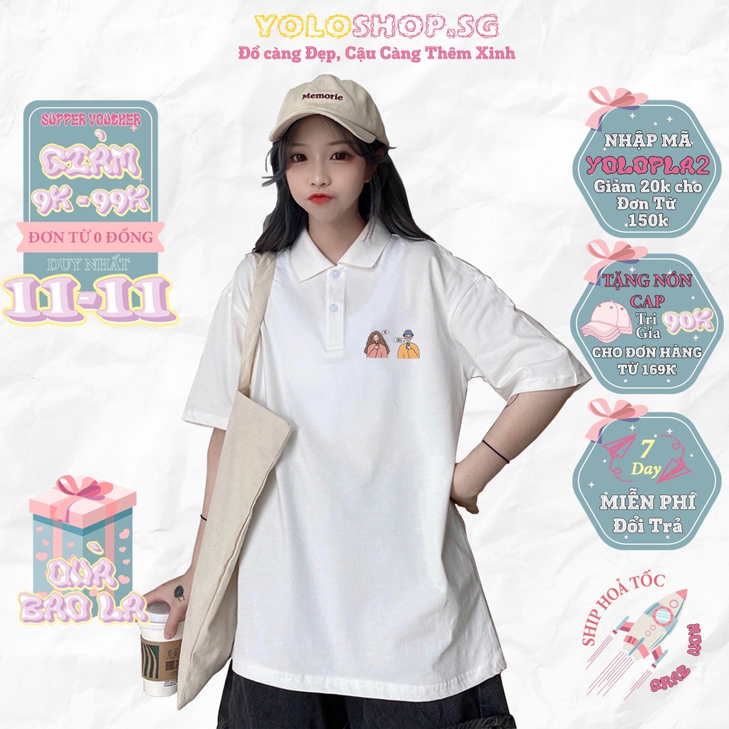 Áo thun polo tay lỡ 🍕 Tin Nhắn 🍕 phông Unisex nam nữ tee oversize form rộng pull Ulzzang Streetwear Hàn Quốc vải mềm