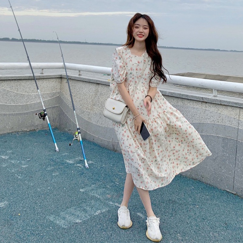 Váy hoa nhí 🌸 Đầm dài maxi tay lỡ hoạ tiết hoa nhỏ phong cách Hàn Quốc dành cho nữ PHULA | BigBuy360 - bigbuy360.vn