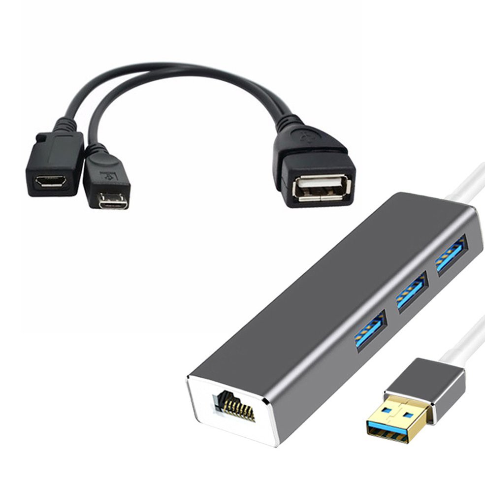 Bộ Chia 3 Cổng Usb Hub Lan Ethernet Cho Amazon Fire 3 Port