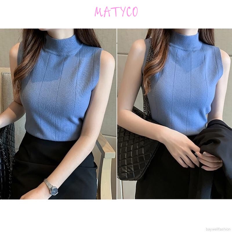 Áo Len Nữ Không Tay Phong Cách Hàn Quốc