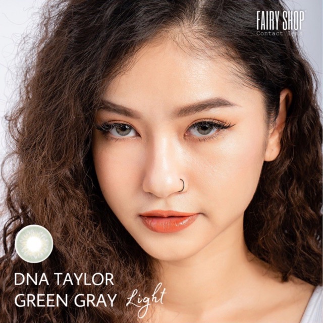 Kính Áp Tròng DNA TAYLOR GREEN GRAY light 14.0mm - Kính Áp Tròng FAIRY SHOP CONTACT LENS  Độ 0 đến 6