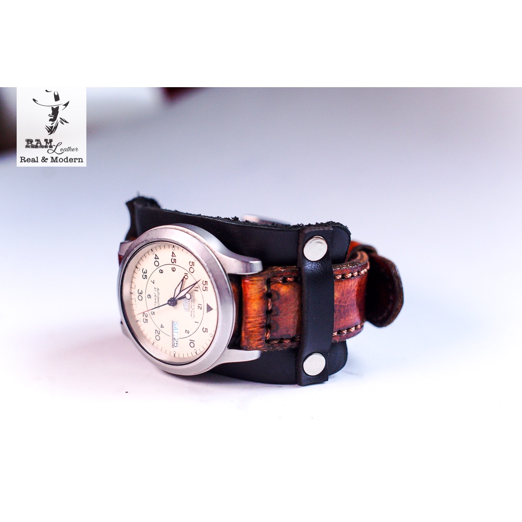 Tâm Lót Bundstrap Da Bò Đen B5 - Ram Leatehr