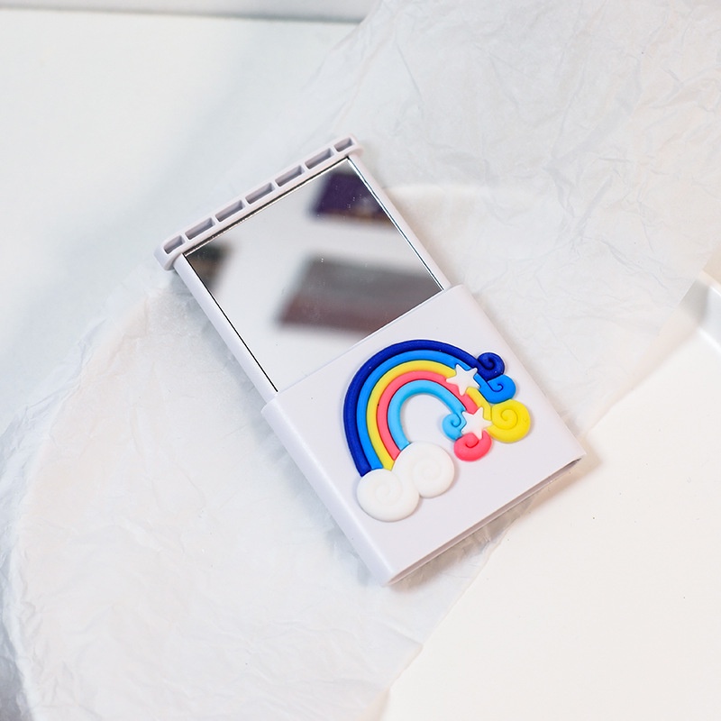 Gương cầm tay bỏ túi kiêm giá đỡ điện thoại tiện lợi