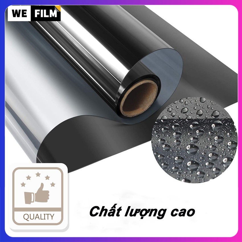 Phim dán cửa sổ tạo sự riêng tư một chiều màu xám bạc 30/40/50/60/70/80/90/100cm
