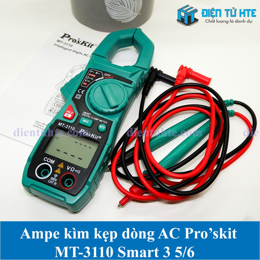 Ampe kìm Kẹp dòng điện tử AC Pro'skit MT-3110 3 5/6