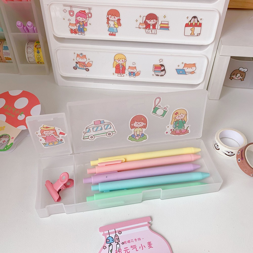 Sticker dán sổ, sticker cute dán trang trí hình cô gái