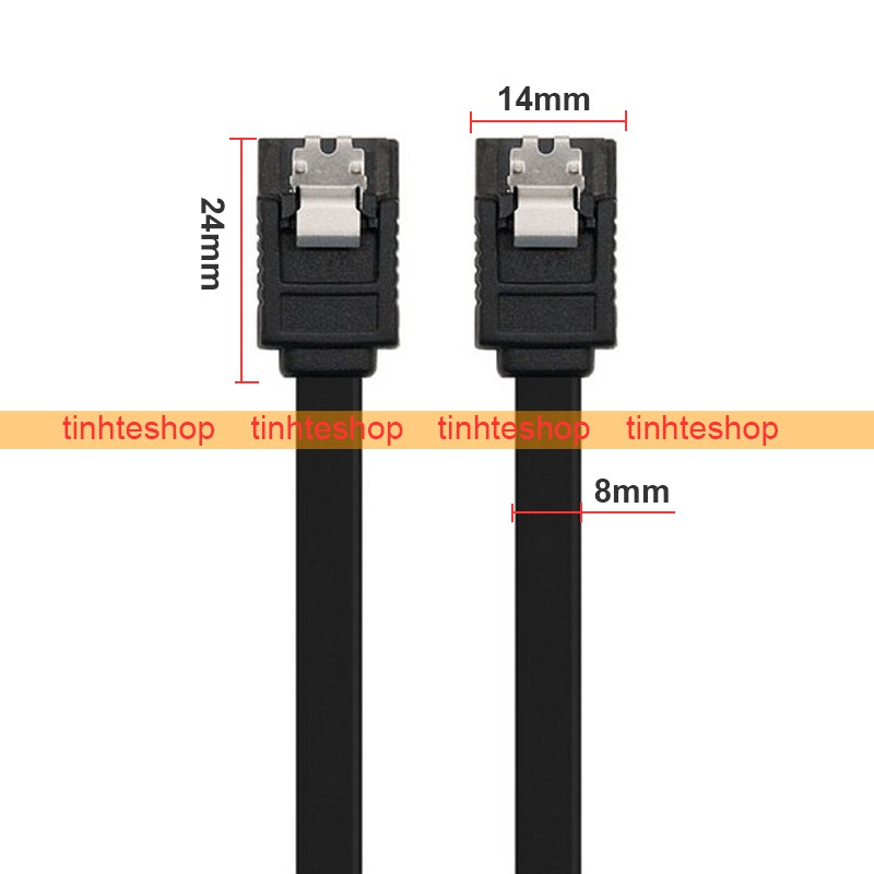 Cáp dữ liệu SATA 3 6GB - Dây SATA-III cho ổ cứng SSD ngắn 20Cm (màu đen) | BigBuy360 - bigbuy360.vn