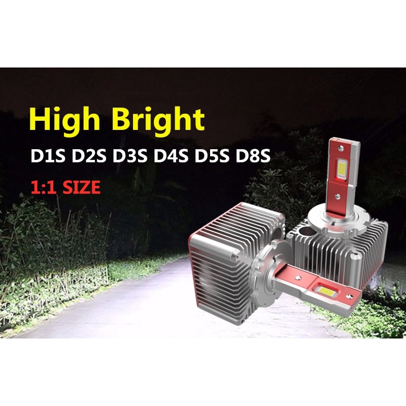 2 Bóng Đèn Pha LED Siêu Sáng D1S D3S 6000K Cho Xe Audi A4 70W 24000LM