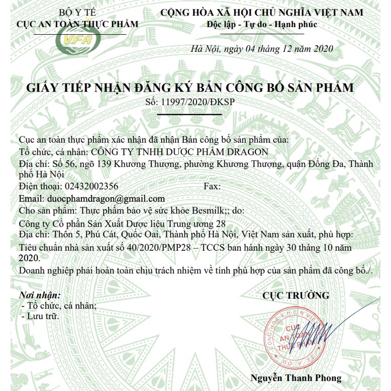 Besmilk - Hỗ trợ lợi sữa, hỗ trợ giảm nguy cơ tắc tuyến sữa