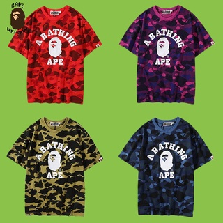 [Ảnh thật + FREESHIP] Tee A Bathing Ape Logo, Áo thun Bape chất Cotton 5 màu Camo Red, Violet, Green, Blue Bape Việt Nam