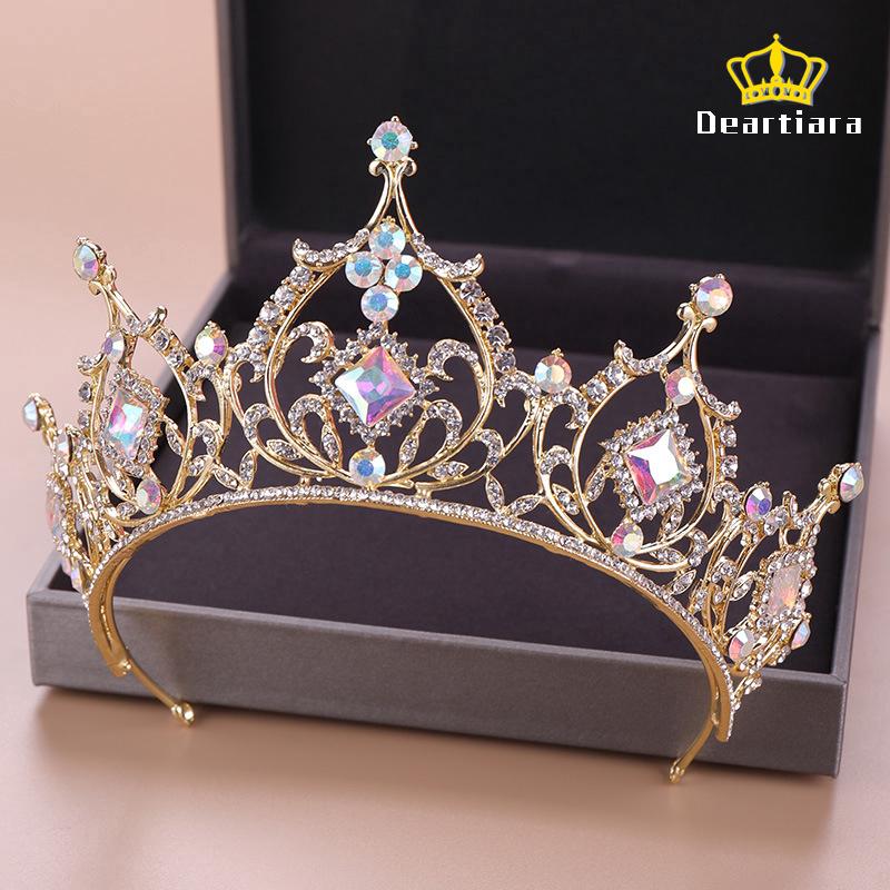Colorful Diamond-studded Tiara for The Bride