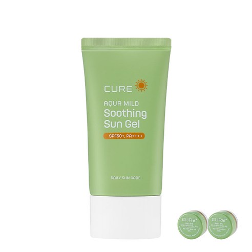 Kem chống nắng dưỡng ẩm dạng gel dịu nhẹ cho da Cure Aqua Mild Soothing Sun Gel 50ml (tặng kèm kem dưỡng mini size)