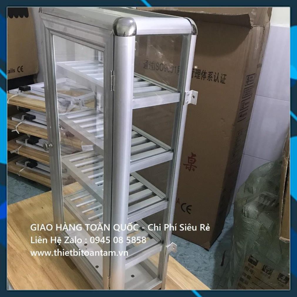 ( HÀNG SẴN ) Tủ để ca, cốc chất liệu nhôm, kính.