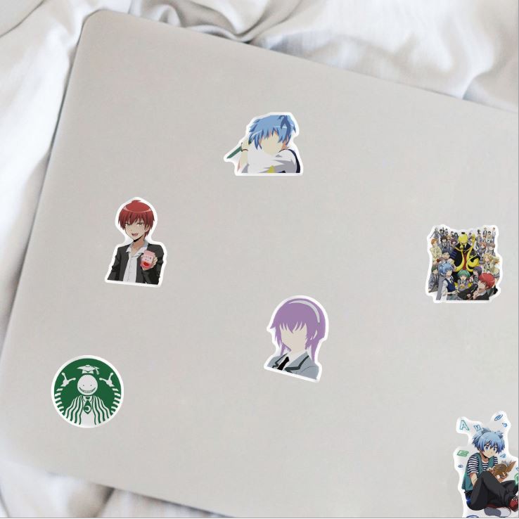 Sticker Assassination Classroom nhựa PVC không thấm nước, dán nón bảo hiểm, laptop, điện thoại, Vali, xe, Cực COOL #176