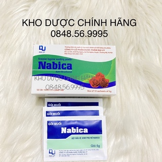 NABICA hộp 10 gói - Muối rửa vệ sinh phụ nữ, làm sạch, ngăn ngừa nấm ngứa