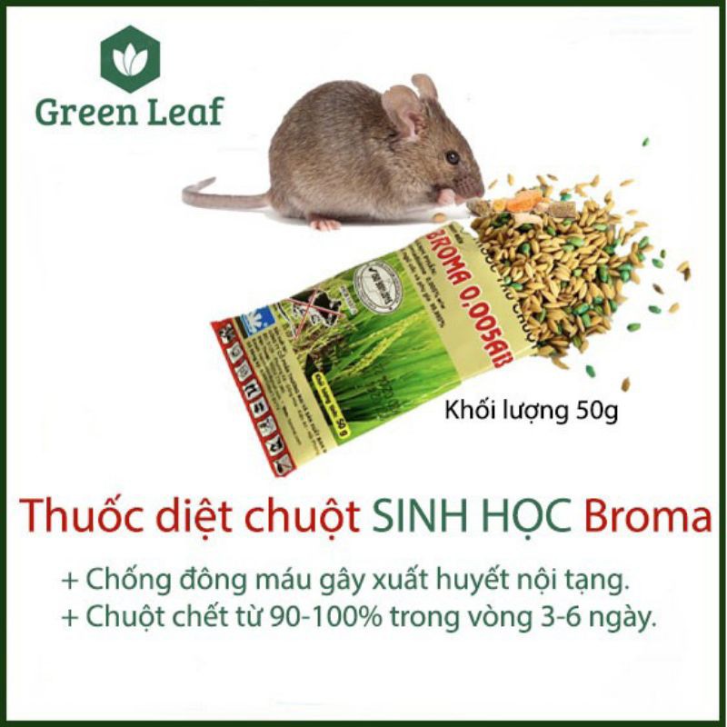 [HIỆU QUẢ 100%] thuốc diệt chuột Broma0,005AC 50g1 gói