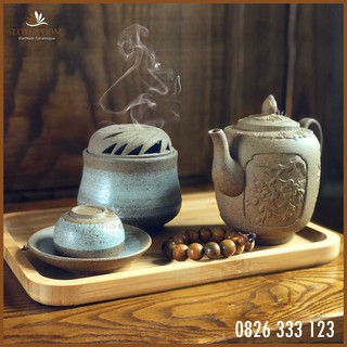 Ấm Trà Tứ Quý Hồng Sa Độc Ẩm Lọc Tổ Ong