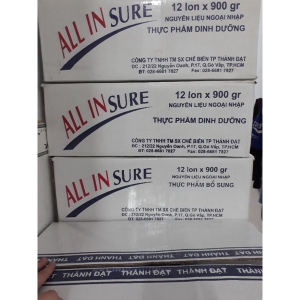 Sữa bột All in Sure Canxi lon 900 gram - công ty Thành Đạt