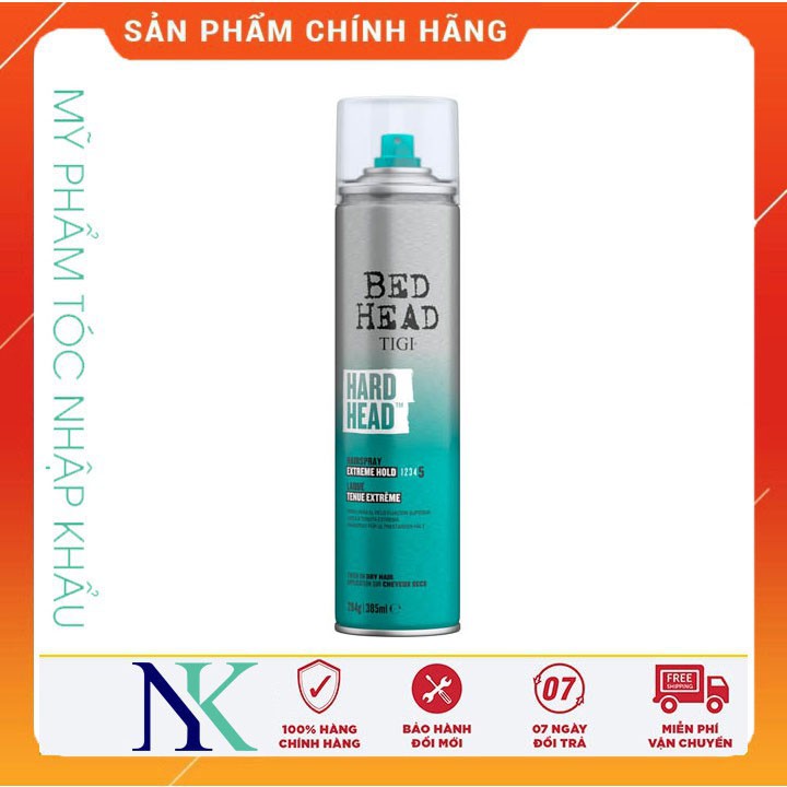 Xịt siêu cứng, giữ kiểu lâu bền Tigi Bed Head Hard Head Hard Hold Hairspray 400ml