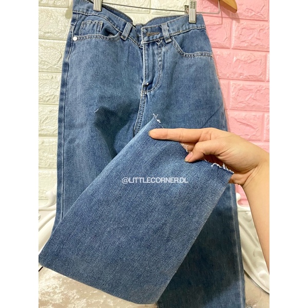 Quần Slim Jean Ống Suông Nữ Trơn - Quần Jean BIGSIZE 2 Màu Lưng Cao Quảng Châu hàng có sẵn