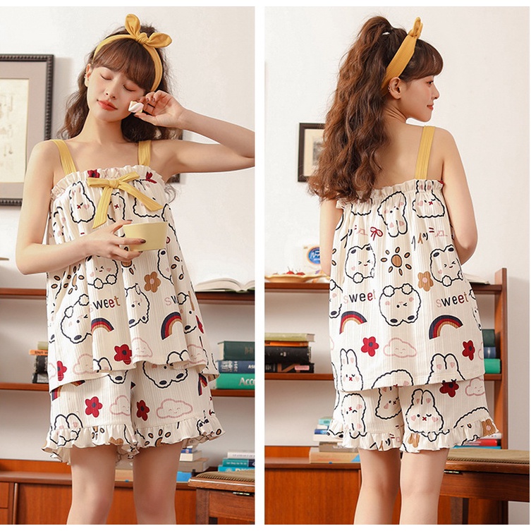 Bộ 2 dây cánh tiên, bộ ngủ mặc nhà dễ thương cho các nàng thơ mã YG