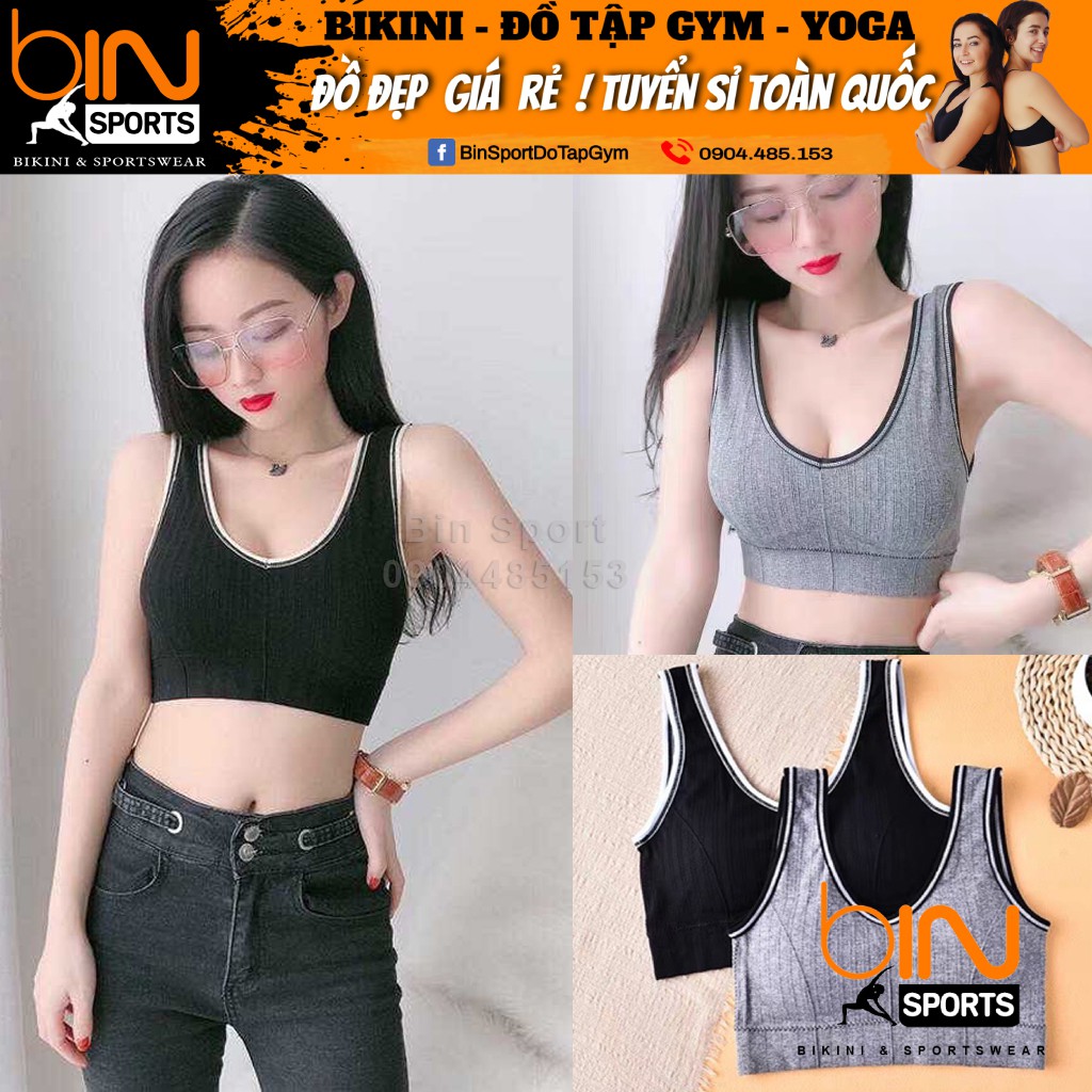 Aó Tập Gym Nữ, Aó Bra Dêt Quảng Châu Freesize Bin Sports A062