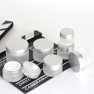 Hũ Đựng Kem Thủy Tinh Mờ Nắp Bạc 30g/50g - Hũ Đựng Kem - Hũ Chiết Kem - Hũ Chiết Mỹ Phẩm