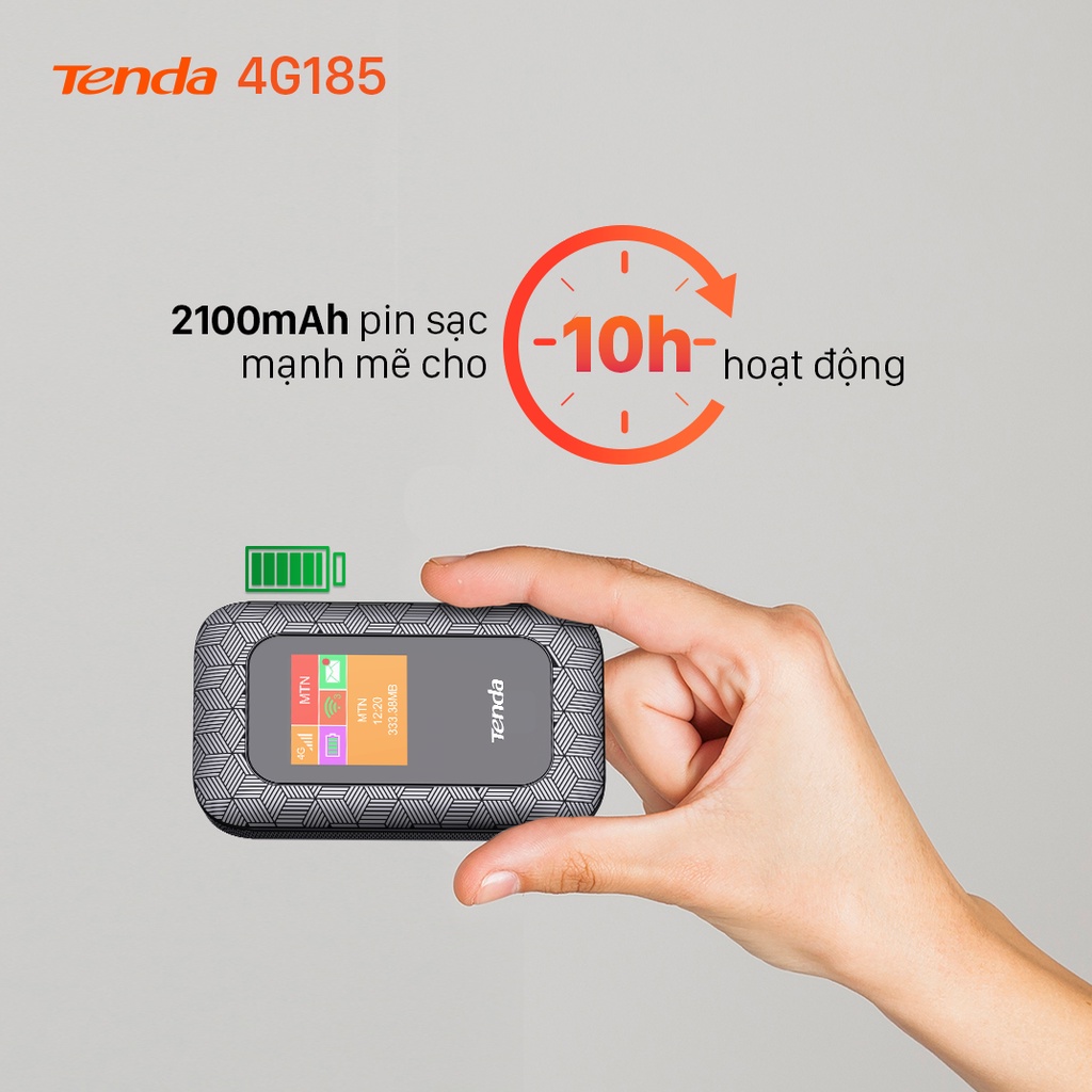 Tenda Bộ phát Wifi di động 4G LTE 4G185 - Hãng phân phối chính thức