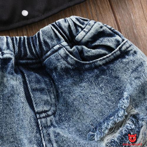 Quần Jeans Rách Cho Bé Gái